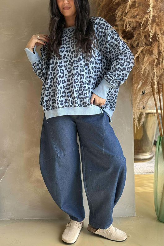 Lagen Zanzibar Chill Sweatshirt Celeste & Navy